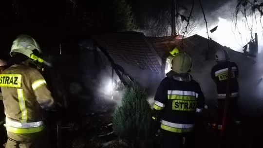 Pożar domku letniskowego w Sztutowie