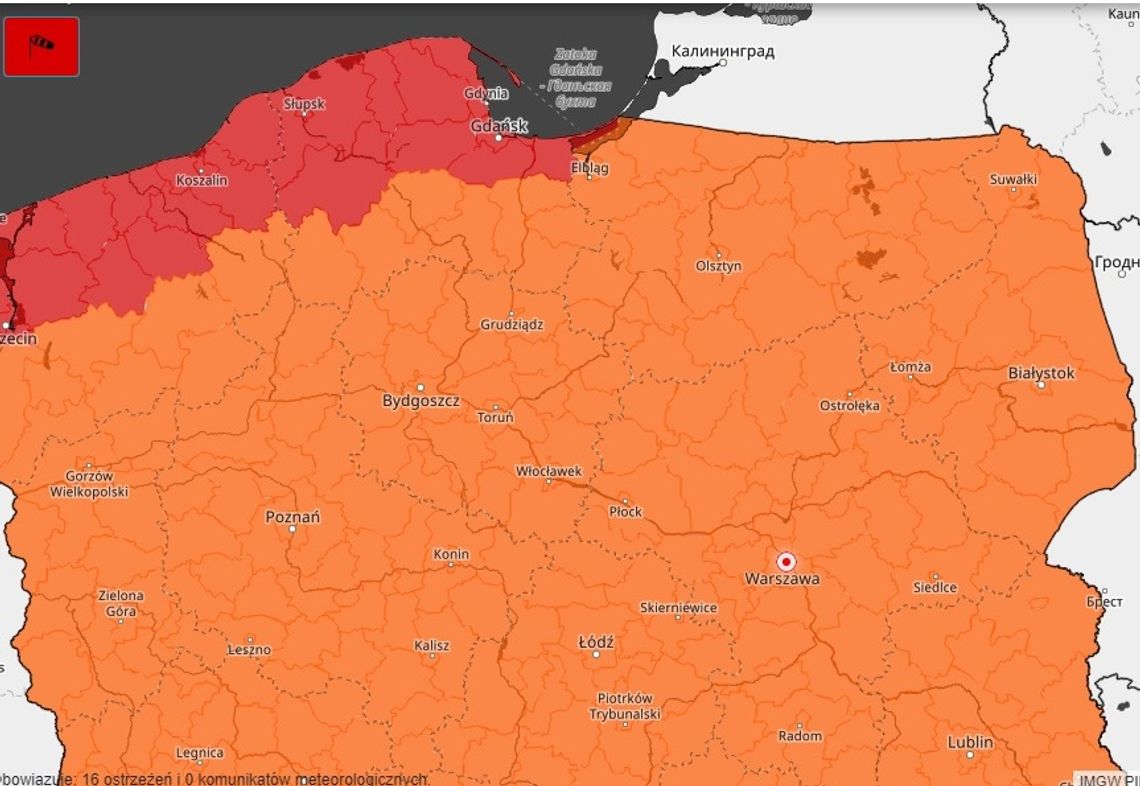 3 stopień zagrożenia dla powiatu nowodworskiego