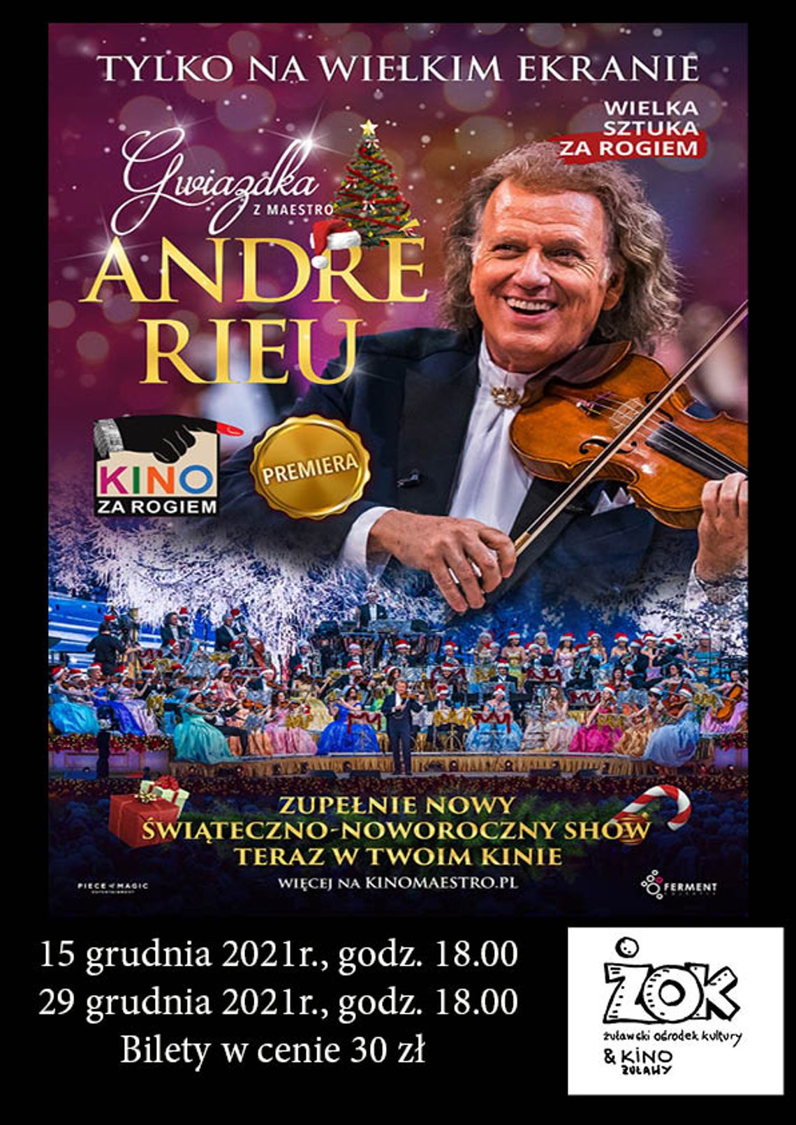 „Gwiazdka z maestro André Rieu” w Kino Żuławy