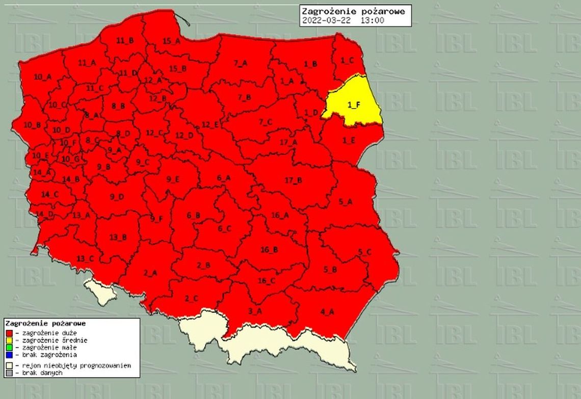 Lasy w całej Polsce z największym stopniem zagrożenia pożarowego!