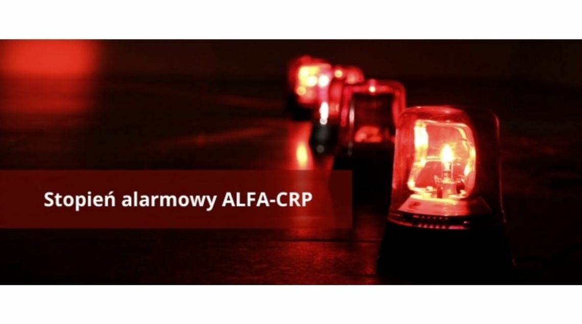 Stopień alarmowy ALFA-CRP na obszarze całego kraju